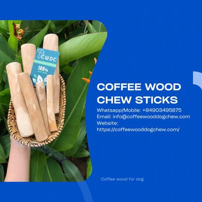 Wholesale 100% Natural Long-lasting Coffee Wood Dog Chew Stick for Dogs Viet Nam