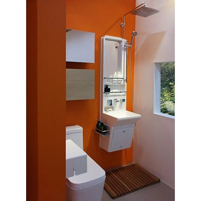 ALLIN3R : Shower, Basin, Mirror and Storage in one shower system