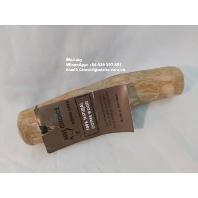 Export in Bulk Coffee Wood Dog Chew for Pet Toys/ Wholesale Wooden Chewing Stick from Vietnam Manufa